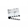 Véritable Clap cinéma Français blanc moyen modèle 190x190mm utilisé sur la plupart des tournages